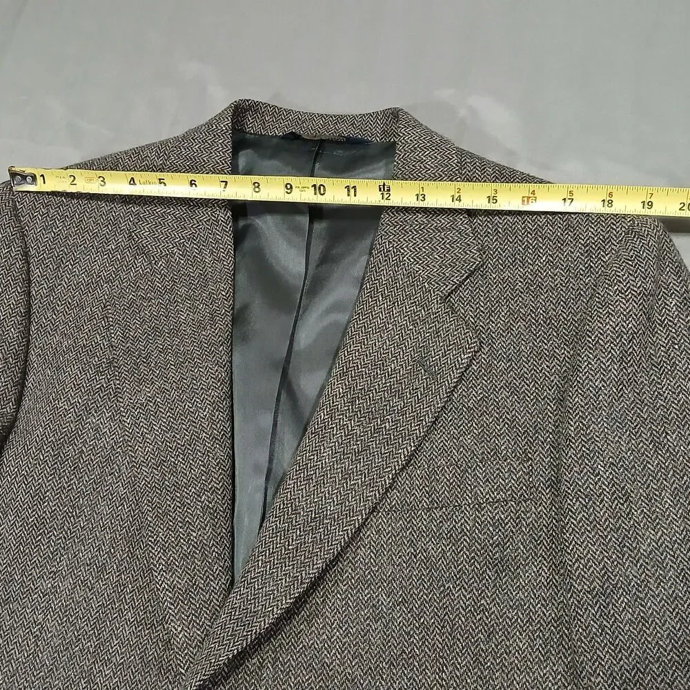 Vtg Jos A Bank Mens 41R 41 Regular Flecked Tweed Wool Sport Coat Dark Academia